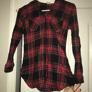 Flannel print button up